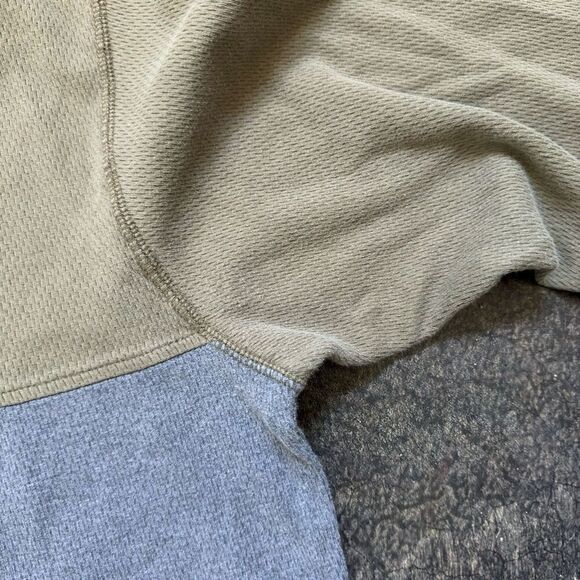 Bleu Green/Grey Long Sleeve Polo Shirt Mens Size XL Preppy Style Vintage 2000s - Picture 7 of 12